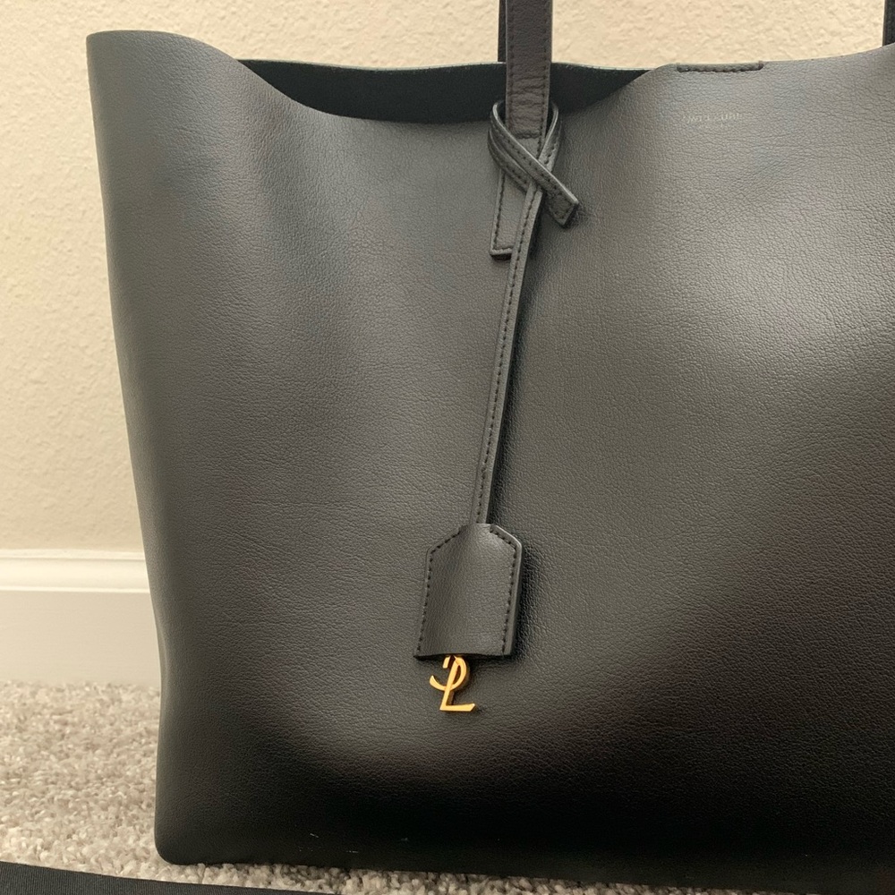 Saint Laurent Calfskin Black Tote - Picture 16 of 16